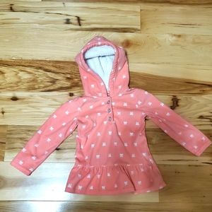 Carters Girls Fleece Sweater with Hood 3T